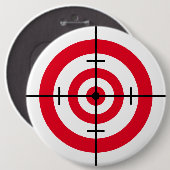 Badge Rond 15,2 Cm Bullseye dans les Crosshairs (Devant & derrière)
