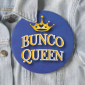Badge Rond 15,2 Cm Bunco Queen Heart Couronne Aquarelle jaune (En situation)