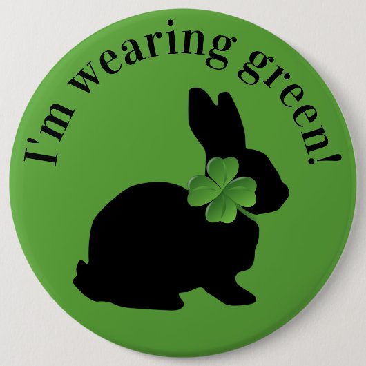 Badge Rond 15,2 Cm Bunny shamrock (Devant)