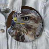 Badge Rond 15,2 Cm Buteo buteo (En situation)