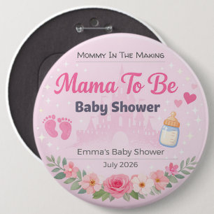 Badge Rond 15,2 Cm Cadeau de Baby Shower   Maman en devenir   Cadeau 