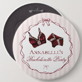 Badge Rond 15,2 Cm Cadeau de Fête de Bachelorette Douche de lingerie  (Devant & derrière)