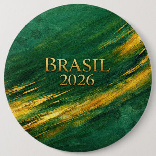 Badge Rond 15,2 Cm Cadeau pour fan de la Coupe du Monde Brésil 2026 A