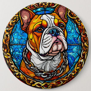 Badge Rond 15,2 Cm Cadeau pour les amoureux des animaux - Chien Boule