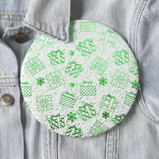 Badge Rond 15,2 Cm Cadeaux de Noël 7 (En situation)