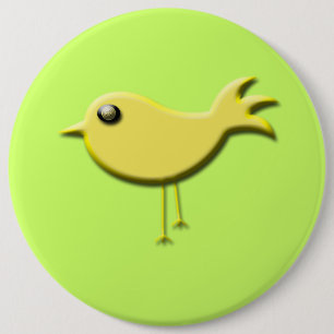Badge Rond 15,2 Cm Cadeaux d'oiseaux jaunes