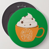 Badge Rond 15,2 Cm café (Devant & derrière)