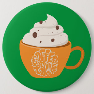Badge Rond 15,2 Cm café