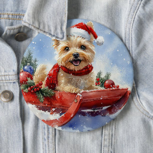 Badge Rond 15,2 Cm Cairn Terrier Chien dans la corniche Laisser il ne