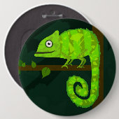 Badge Rond 15,2 Cm Caméléon mignon vert (Devant & derrière)
