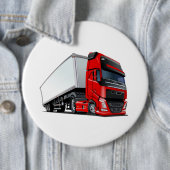 Badge Rond 15,2 Cm Camion de dessin (En situation)
