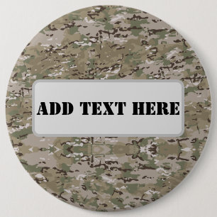 Badge Rond 15,2 Cm Camouflage Militaire Tactique Personnalisé