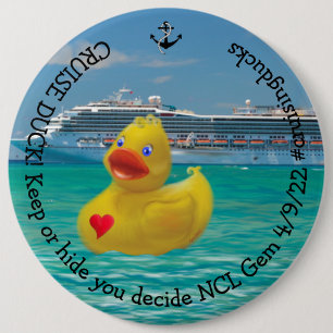 Badge Rond 15,2 Cm Canard de croisière customisé
