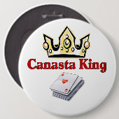 Badge Rond 15,2 Cm Canasta King (Devant & derrière)