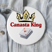 Badge Rond 15,2 Cm Canasta King (En situation)