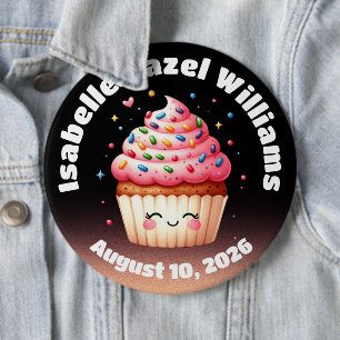 Badge Rond 15,2 Cm Candy Cupcake Cute L'il arrose le Baby shower