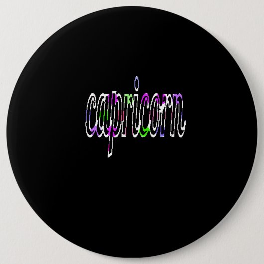 Badge Rond 15,2 Cm Capricorne (Devant)