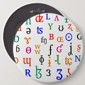 Badge Rond 15,2 Cm Caractères d'IPA (Devant & derrière)