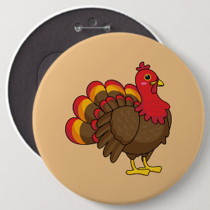 Badge Rond 15,2 Cm Caricature mignonne Turquie