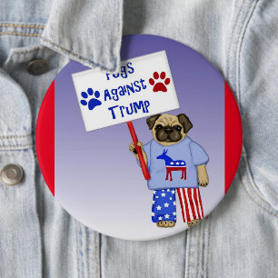 Badge Rond 15,2 Cm Carlins contre Trump