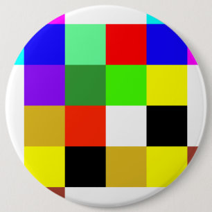 Badge Rond 15,2 Cm carrés colorés