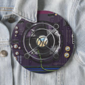 Badge Rond 15,2 Cm Carte mère d'ordinateur (En situation)