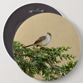 Badge Rond 15,2 Cm Carte postale Sparrow (Devant & derrière)