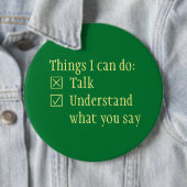 Badge Rond 15,2 Cm Case à cocher comprendre bouton (En situation)