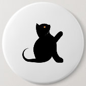 Badge Rond 15,2 Cm Cat dit bonjour (Devant)