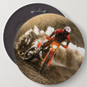 Badge Rond 15,2 Cm Cavalier de Motocross (Devant & derrière)