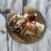 Badge Rond 15,2 Cm Cavalier de Motocross (En situation)