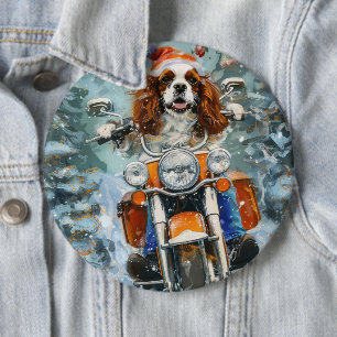 Badge Rond 15,2 Cm Cavalier King Charles Spaniel Noël