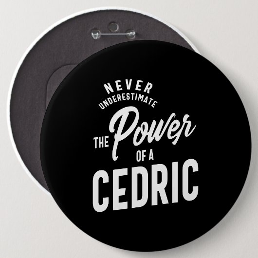 Badge Rond 15,2 Cm Cedric Nom personnalisé Cadeau Anniversaire (Devant & derrière)