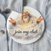 Badge Rond 15,2 Cm Céleste (En situation)