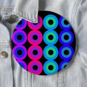 Badge Rond 15,2 Cm Cercles de néon (En situation)
