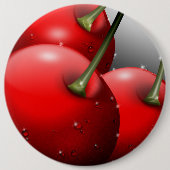 Badge Rond 15,2 Cm Cerises avec gouttes de ragoût (Devant)