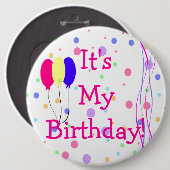 Badge Rond 15,2 Cm C'est mes ballons d'anniversaire (Devant & derrière)