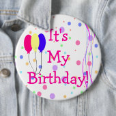 Badge Rond 15,2 Cm C'est mes ballons d'anniversaire (En situation)