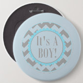 Badge Rond 15,2 Cm C'est un garçon (Devant & derrière)