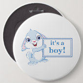 Badge Rond 15,2 Cm C'est un garçon (Devant & derrière)