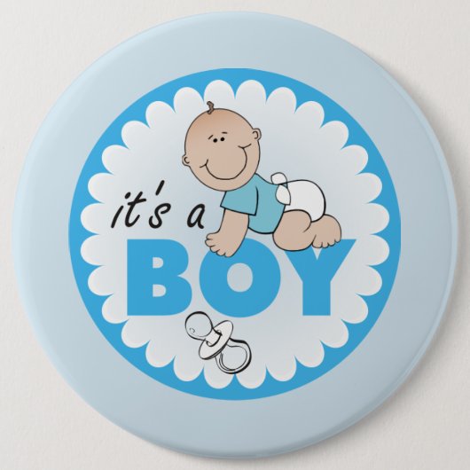 Badge Rond 15,2 Cm C'est un garçon (Devant)