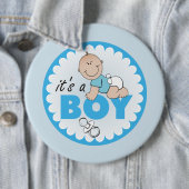 Badge Rond 15,2 Cm C'est un garçon (En situation)