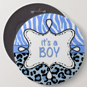 Badge Rond 15,2 Cm C'est un Garçon Faire-part (Devant & derrière)