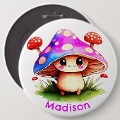 Badge Rond 15,2 Cm Champignons mignons (Devant & derrière)