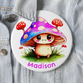 Badge Rond 15,2 Cm Champignons mignons (En situation)
