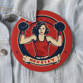 Badge Rond 15,2 Cm champion de boxe (En situation)