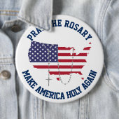 Badge Rond 15,2 Cm Chapelet saint des Etats-Unis de drapeau américain (En situation)