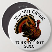 Badge Rond 15,2 Cm Charmant raid rétro Turquie Trot (Devant & derrière)