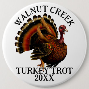 Badge Rond 15,2 Cm Charmant raid rétro Turquie Trot