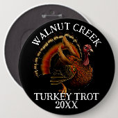 Badge Rond 15,2 Cm Charmant raid rétro Turquie Trot (Devant & derrière)